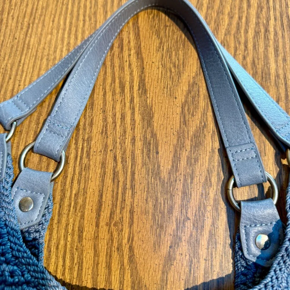 The Sak Light Blue Crochet Hobo Bag
